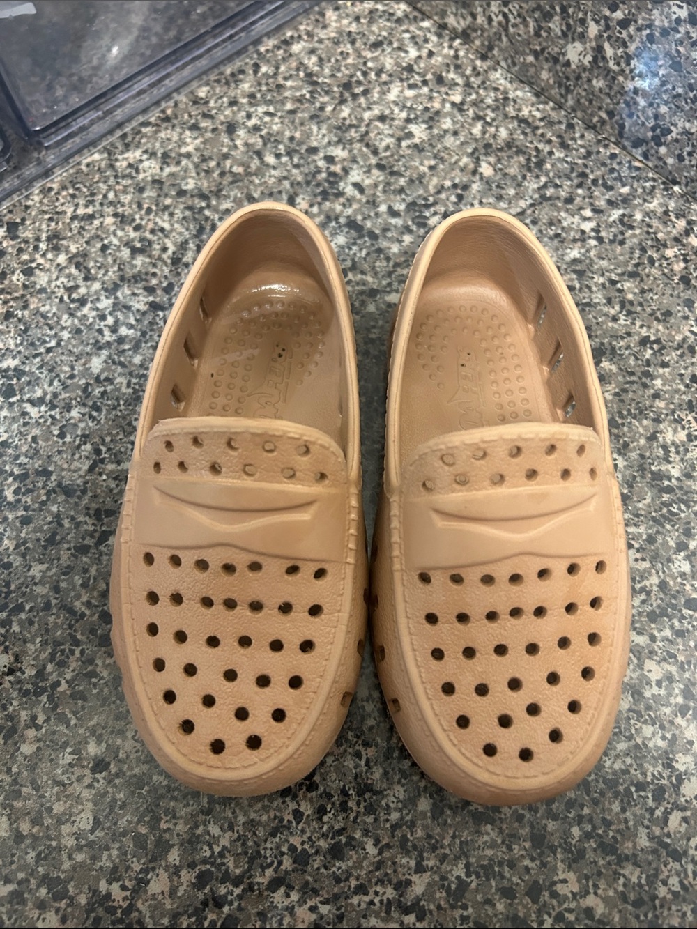 Toddler 7c Floafers Casual Perforated Slip-On Loafers - Tan